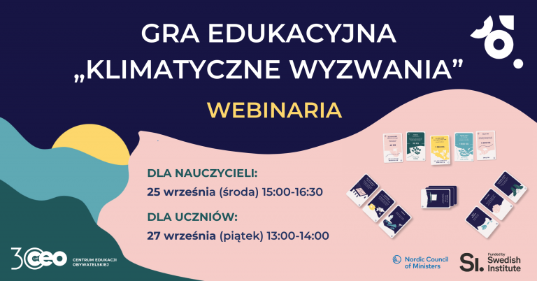 gra edukacyjna "Klimatyczne wyzwania" - webinaria